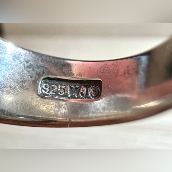 Vintage Designer Wilson Jim Sterling Silver Multi Stone Cobblestone Ring, Size 6 - Picture 7 of 10